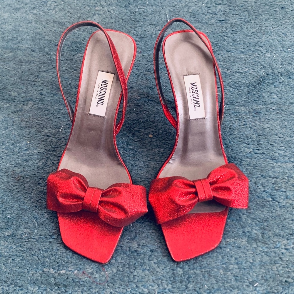 Vintage Moschino glitter Ruby Red Slippers!